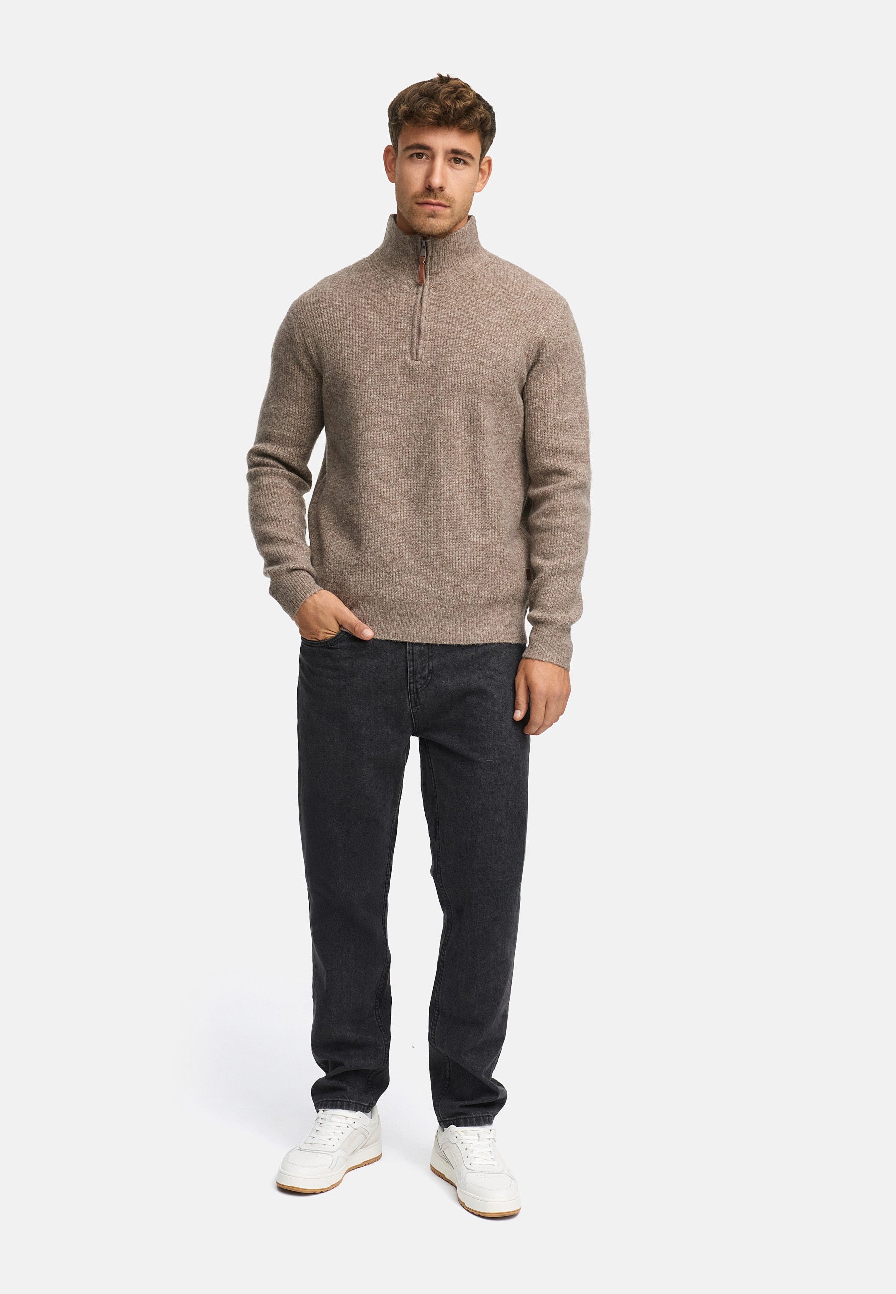 Strickpullover INPeace Half Zip Produktbild